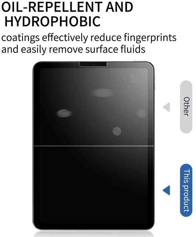 Alt view image 6 of 7 - screen protector, for iPad Pro11 inches, 2022/2021/2020/2018 (4/3/2/1 generation)& iPad Air 10.9-in. (5th 4th Gen), tempered glass film, HD, 2-pack (2 pack)