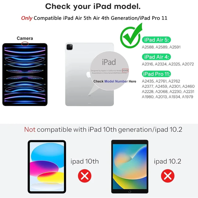 Alt view image 2 of 7 - Screen Protector iPad Air 5/4 10.9" & Pro 11" 2022/2021/2020/2018 | 2 Pack, Tempered Glass, Case Friendly, Anti-Scratch