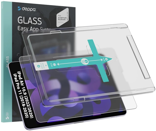 Main image of for iPad Air 10.9-inch (2022/2020, 5th/4th Gen), iPad Pro 11-inch (2022/2021/2020/2018) Screen Protector with Easy Installation Kit Face ID & Apple Pencil Compatible, Anti-Glare, Scratch-Resistant