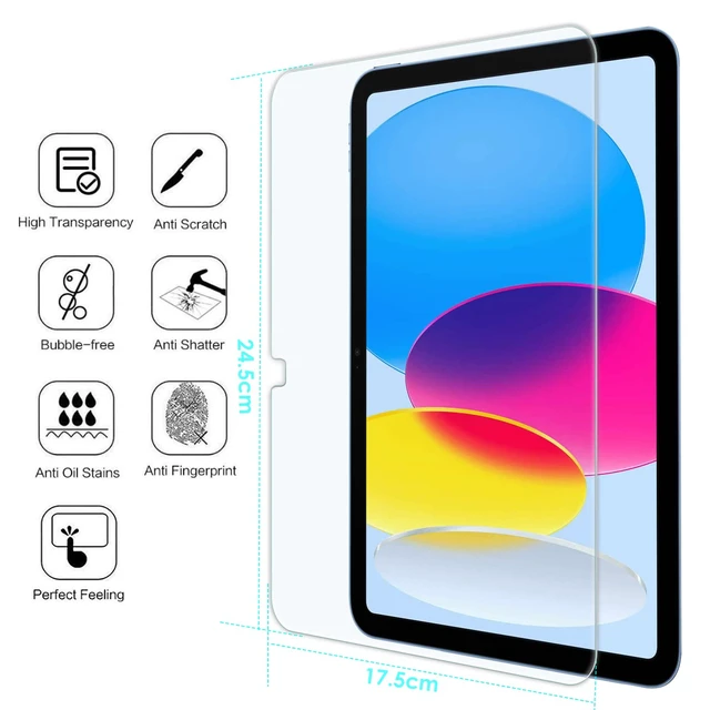 Alt view image 5 of 6 - 2 Pack Screen Protector Compatible with iPad 11th (A16) /10th | 9H Hardness Tempered Glass Screen Protector, Clear, Scratch Resistant, AntiBubble, Full Coverage