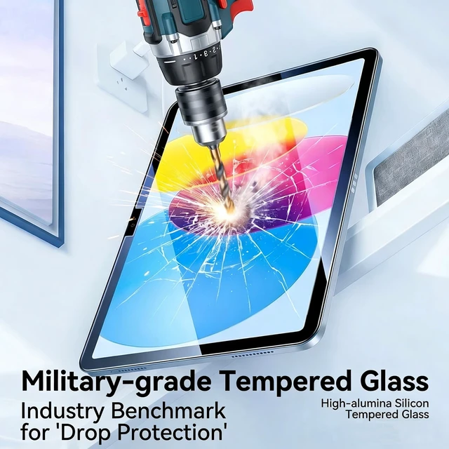 Alt view image 4 of 7 - Screen Protector for iPad A16 11th 2025/10th Gen 2022, 2 Pack | 9H Tempered Glass, Easy Install Tray, Bubble-free, HD Clear, Anti Fingerprint, Scratch Resistant
