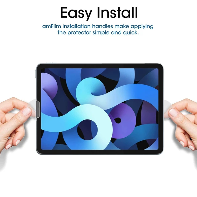 Alt view image 6 of 7 - Screen Protector Compatible with iPad Air 5/Air 4/iPad Pro 11 | Ultra Sensitive, Face ID & Apple Pencil Compatible, Tempered Glass, Pack of 2