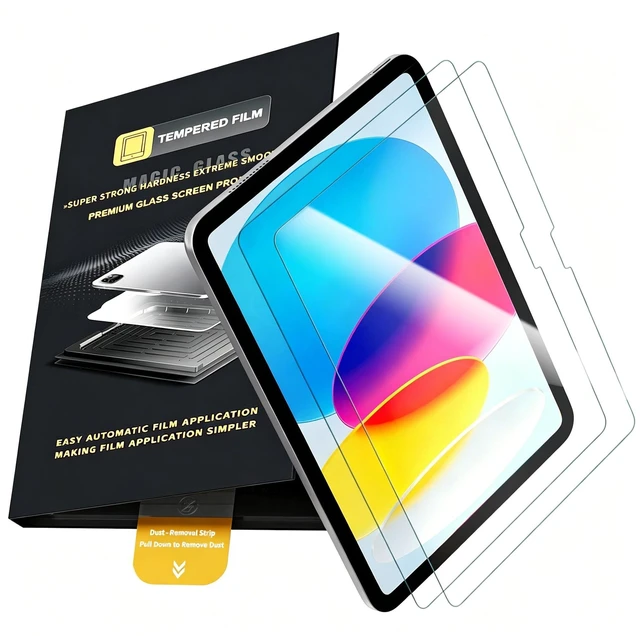 Main image of 2 Pack Screen Protector for iPad A16 11 inch 11th/10th Gen 10.9" | 2025/2022, 9H Tempered Glass Film with Installation Box, Scratch Resistant, HD Clarity, No Bubbles, Dust Free