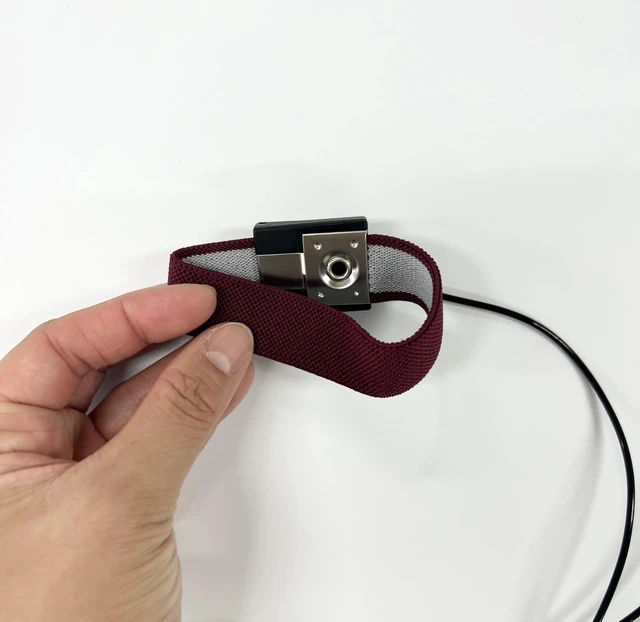 Alt view image 3 of 5 - Anti Static Wrist Strap Band with grounding Wire ESD Anti Static Wristband Adjustable Coiled Cord Anti Shock Wristband