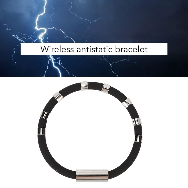 Alt view image 3 of 7 - Anti Static Wristband, Electrostatic Removal Anti Static Bracelet 8 Washable Waterproof for Jogging (Black)