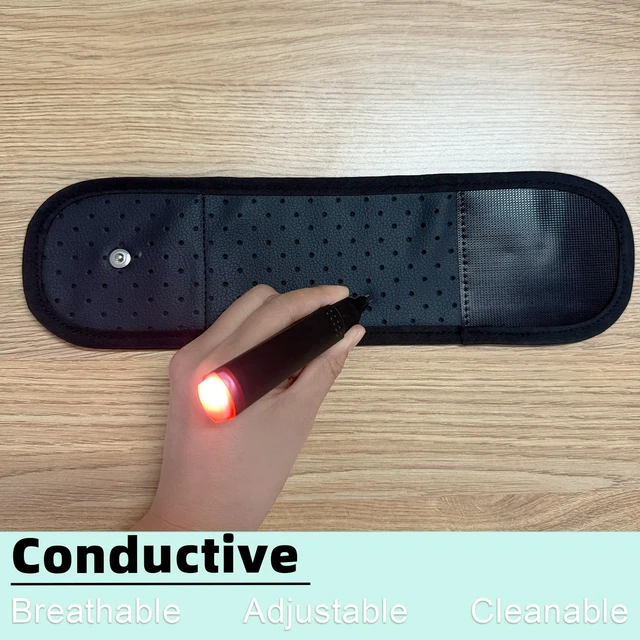 Alt view image 4 of 7 - Grounding Wrist Strap,Black Grounding Wristband Improves Sleep Reduces Pain and Inflammation,Increases Energy Grounding Bracelet 12.5"x3.3"