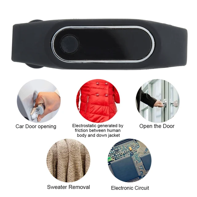Alt view image 4 of 7 - Anti Static Wristband, Anti Static Wrist Strap, Automatic Static Eliminator | Antistatic Wrist Band, Electric Shock Bracelet Electrostatic Removal, Silicone Anti Static Bracelet for Men