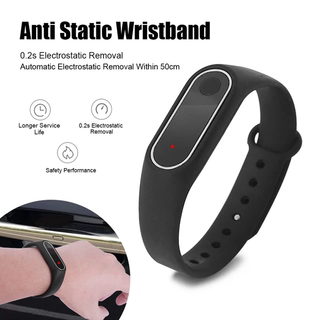 Alt view image 2 of 7 - Anti Static Wristband, Anti Static Wrist Strap, Automatic Static Eliminator | Antistatic Wrist Band, Electric Shock Bracelet Electrostatic Removal, Silicone Anti Static Bracelet for Men