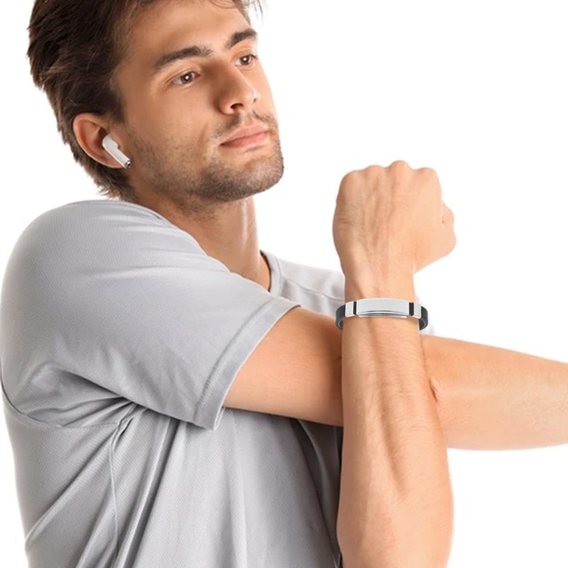 Alt view image 2 of 7 - Anti-Static Silicone Sports Wristband 7.87×0.59In 1oz Discharges Static Shock During Workouts for Indoor & Outdoor Running, Gym, Winter Sports Unisex