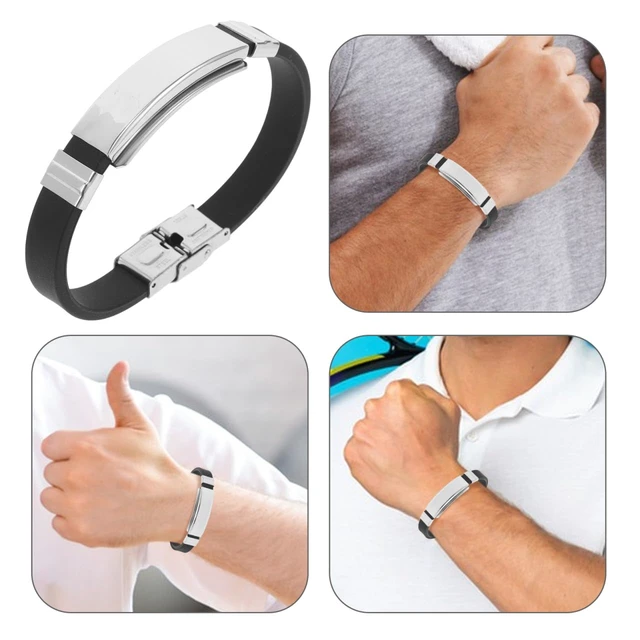 Alt view image 3 of 7 - Anti-Static Silicone Sports Wristband 7.87×0.59In 1oz Discharges Static Shock During Workouts for Indoor & Outdoor Running, Gym, Winter Sports Unisex