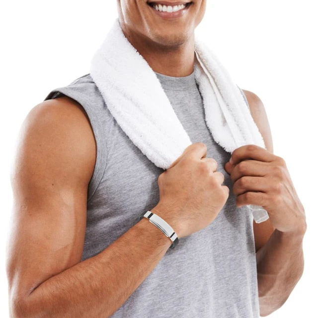 Alt view image 5 of 7 - Anti-Static Silicone Sports Wristband 7.87×0.59In 1oz Discharges Static Shock During Workouts for Indoor & Outdoor Running, Gym, Winter Sports Unisex