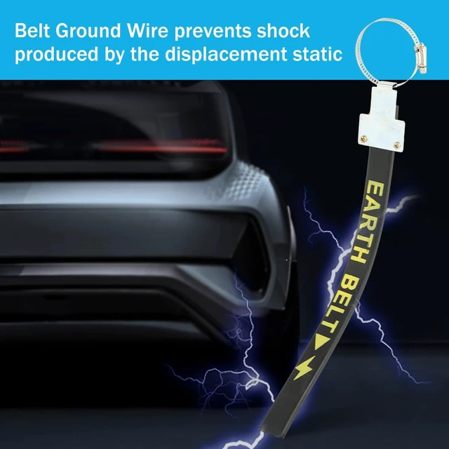 Alt view image 4 of 7 - Car A-nti Static Strap Electrostatic Earth Belt, Ground Wire Strap for Car Vehicle Truck SUV RV Safe Driving(Size:11.8-15inch)