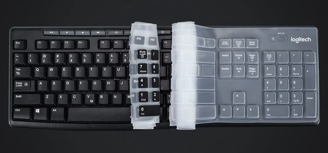 Alt view image 6 of 6 - Keyboard Cover for Logitech MK370 MK295 MK270 K270 Keyboard, Logitech MK370 MK270 K270 Keyboard Skin Protector - Clear