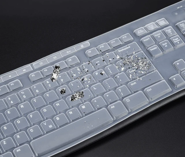 Alt view image 4 of 6 - Keyboard Cover for Logitech MK370 MK295 MK270 K270 Keyboard, Logitech MK370 MK270 K270 Keyboard Skin Protector - Clear