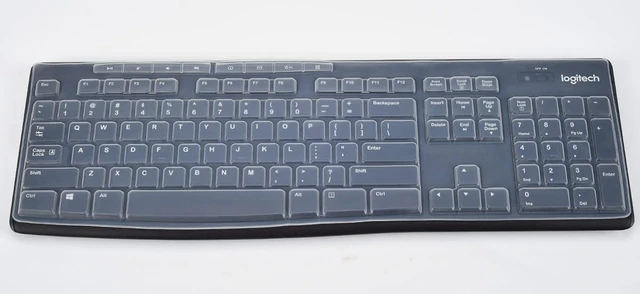 Alt view image 2 of 7 - Keyboard Cover for Logitech MK370 MK270 K270 MK295 Wireless Keyboard, Logitech MK295 K270 MK270 Silicone Protective Covers Skin