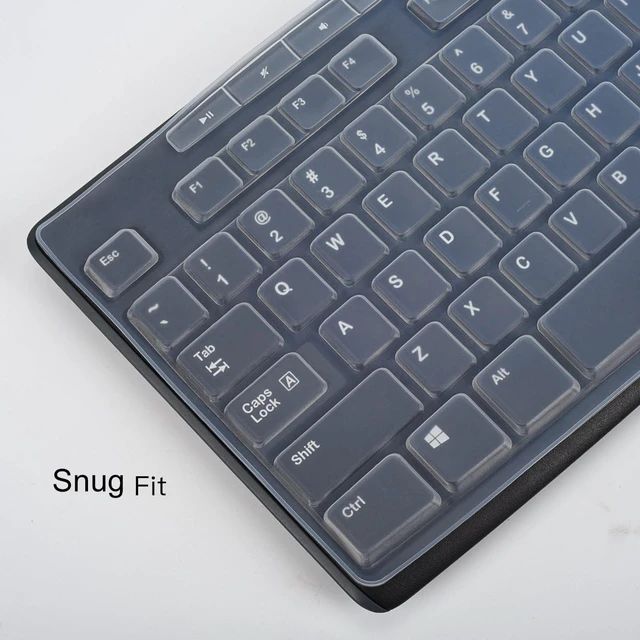 Alt view image 3 of 7 - Keyboard Cover for Logitech MK370 MK270 K270 MK295 Wireless Keyboard, Logitech MK295 K270 MK270 Silicone Protective Covers Skin