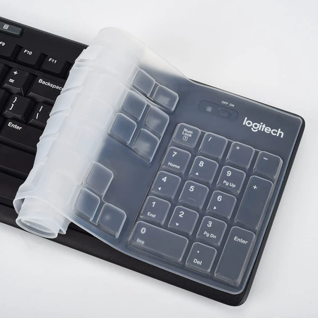 Alt view image 5 of 7 - Keyboard Cover for Logitech MK370 MK270 K270 MK295 Wireless Keyboard, Logitech MK295 K270 MK270 Silicone Protective Covers Skin