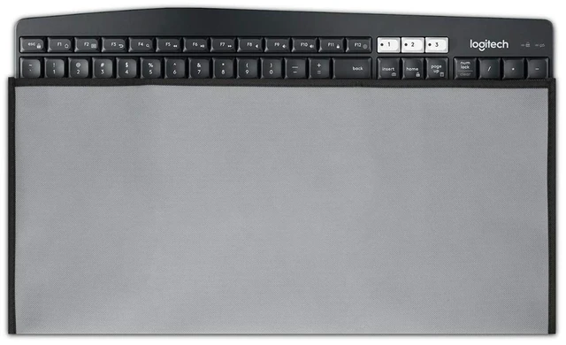 Main image of Dust Cover Compatible with Universal Keyboard (L) - Computer Keyboard Protector Fabric Case - Light Grey