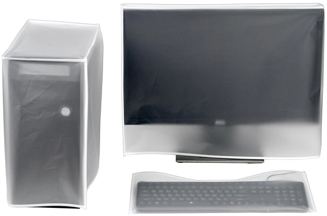 Main image of Computer Dust Cover Monitor +Keyboard+CPU Tower Desktop 3 Pieces Set PC dust Proof Computer Covers Case (22"-24" Monitor Set)