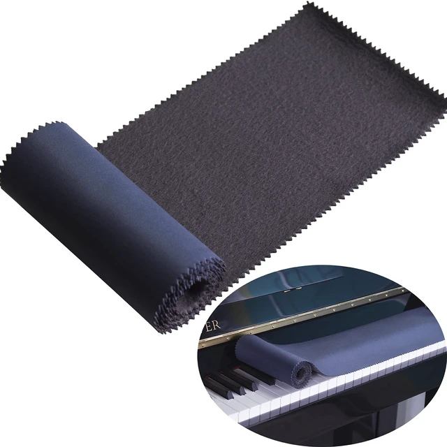 Alt view image 2 of 7 - Mooson Piano Keyboard Anti-Dust Cover High Technology Fabric Key Cover Cloth Fit For Upright Piano, Electric Piano & Grand piano (Dark blue)