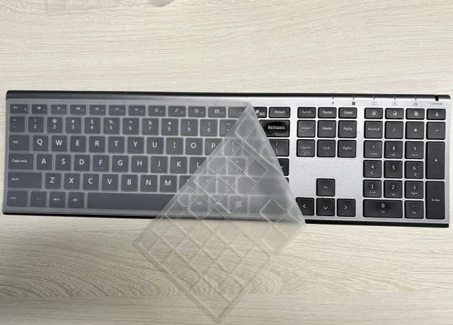Main image of Silicone Keyboard Cover for Wireless Full-Size Keyboard and Mouse | for ASIN: B07JJGCSHR, B07TTFV3YZ, B07VJXFFJW, B086JLBGYV,B0B71HMJ6Y (Keyboard Cover Only)