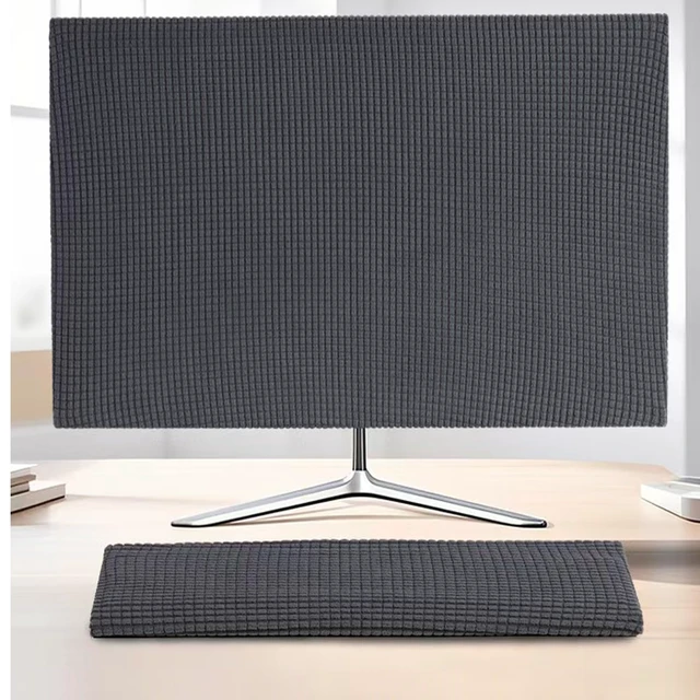 Alt view image 5 of 7 - Monitor Dust Cover Keyboard Covers Case Anti-Static Dustproof Protective Cover for LCD/LED/HD Panel Case Computer Sleeve Compatible with PC, Desktop and TV (Dark Grey, 27-30inch)