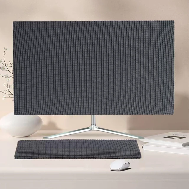 Alt view image 6 of 7 - Monitor Dust Cover Keyboard Covers Case Anti-Static Dustproof Protective Cover for LCD/LED/HD Panel Case Computer Sleeve Compatible with PC, Desktop and TV (Dark Grey, 27-30inch)