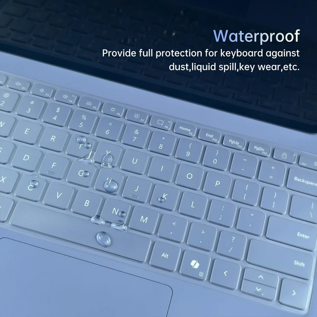 Alt view image 7 of 7 - Premium Keyboard Cover for Microsoft Surface Laptop(2025) Copilot+ PC 13" Snapdragon X Plus, Surface Pro 2-in-1 Laptop/Tablet(2025) 12", Ultra Thin High Transparency TPU Keyboard Skin