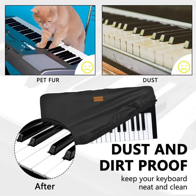 Alt view image 3 of 6 - 37 Key Piano Keyboard Cover Compatible with AstroLab Minilab 37 | Compatible Novation LAUNCHKEY 37 MK4/MK3, MicroKORG S, Luxury Chinlon Anti-dust & Scratch-proof, Smooth Touch & Custom Fit