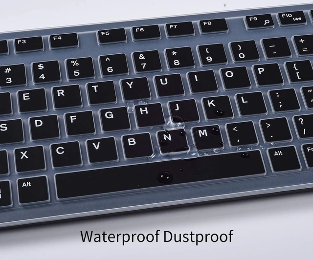 Alt view image 5 of 7 - Keyboard Cover for DELL KB216 KB216b KB216t KB216d KB216p Wired & KM636 & Dell Optiplex 5250 3050 3240 5460 7450 705, Dell Inspiron 24" 27" 7700/7790/3475/3670/3477 All-in one Desktop Keyboard -Black