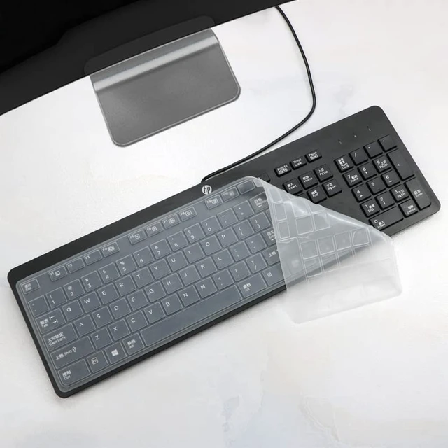 Alt view image 3 of 7 - Keyboard Cover For HP USB Slim Business Keyboard KU-1469 SK-2120 KB-1469 803181 And HP EliteOne 800 G4 All-In-One PC, Clear Silicone