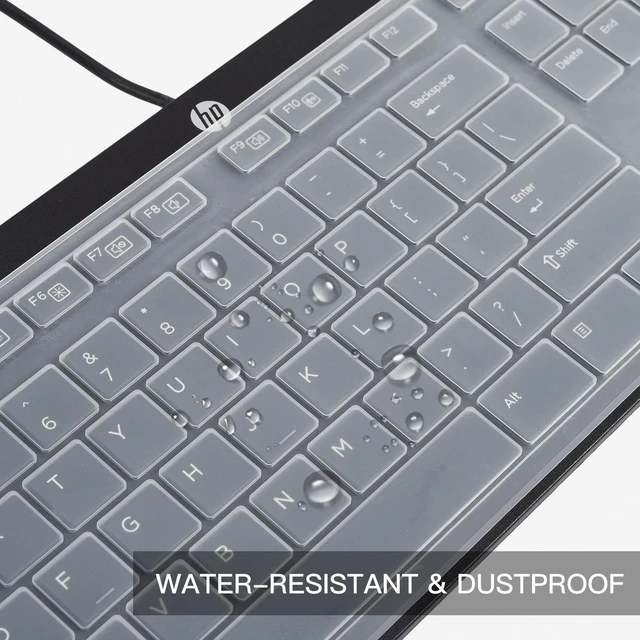 Alt view image 5 of 7 - Keyboard Cover For HP USB Slim Business Keyboard KU-1469 SK-2120 KB-1469 803181 And HP EliteOne 800 G4 All-In-One PC, Clear Silicone