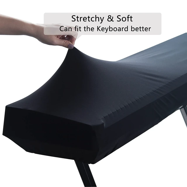 Alt view image 2 of 6 - Piano Dust Cover 61-88 Keys Weighted Keyboard Small Keyboard Piano Covers Waterproof Locking Clasp Keep It From Dust and Dirt (61-76 KEYS)