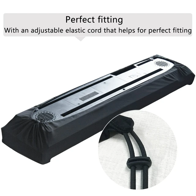 Alt view image 5 of 6 - Piano Dust Cover 61-88 Keys Weighted Keyboard Small Keyboard Piano Covers Waterproof Locking Clasp Keep It From Dust and Dirt (61-76 KEYS)