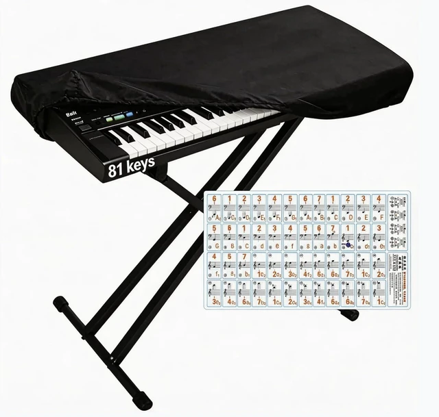 Main image of 88-Key Piano Keyboard Dust Cover, Oxford Cloth, Waterproof and Dustproof