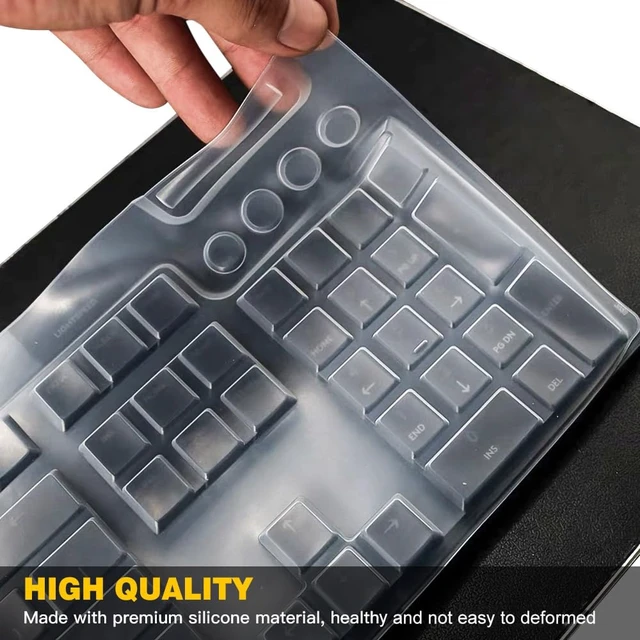 Alt view image 4 of 5 - Keyboard Cover Skin for Logitech G815 G915 X Mechanical Gaming Keyboard, Logitech G815 Wired Keyboard Protector, Logitech G915 Wireless Keyboard Silicone Protective Skin, Clear