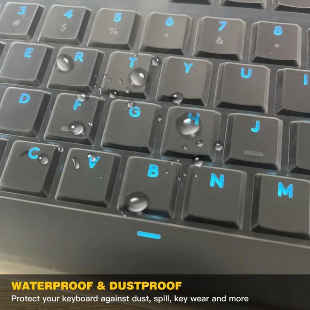 Alt view image 5 of 5 - Keyboard Cover Skin for Logitech G815 G915 X Mechanical Gaming Keyboard, Logitech G815 Wired Keyboard Protector, Logitech G915 Wireless Keyboard Silicone Protective Skin, Clear