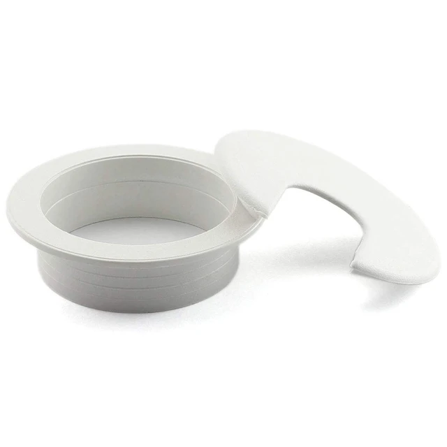 Alt view image 3 of 4 - 2pcs 2 Inch Desk Wire Cord Cable Grommets Hole Cover for Office PC Desk Cable Cord Organizer Plastic Cover (White-2Pcs)