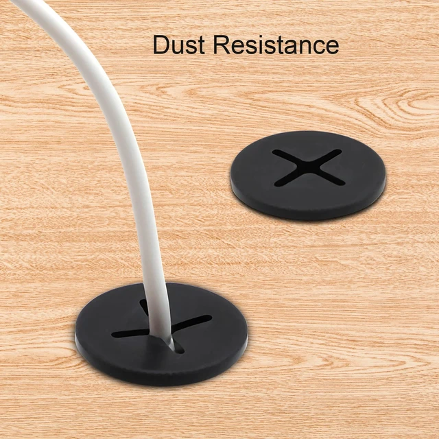 Alt view image 5 of 6 - Desk Grommet, 3/4 Inch Flexible Rubber Grommets, Silicone Cable Cord Grommet Wire Hole Cover for Desk, Table and Other Furnitures(12Pack)