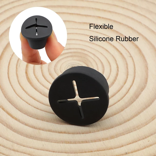 Alt view image 3 of 6 - Desk Grommet, 1 Inch Flexible Rubber Grommets, Silicone Cable Cord Grommet Wire Hole Cover for Desk, Table and Other Furnitures(12Pack)