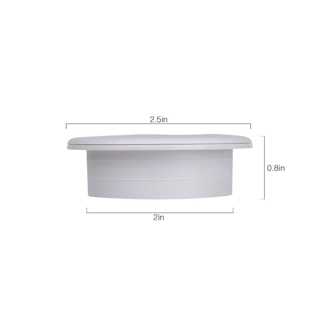 Alt view image 4 of 5 - 2" White Desk Grommet 2 inch for Desk Wire Pass Through, Drywall Cord Grommet 2 inch as Desk Cable Hole Cover (5 Pack)