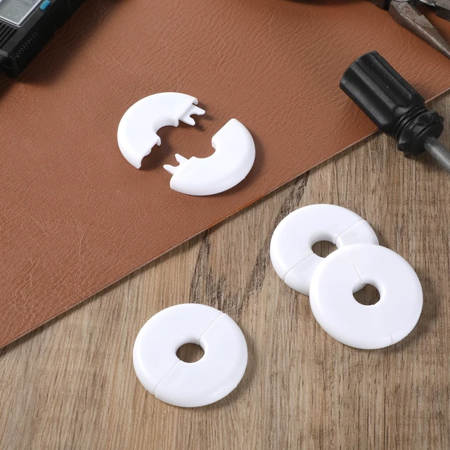 Alt view image 3 of 7 - 4 Pcs Wall Grommets for Cables, Diameter 1.57 Inch White Wall Cable Pass Through Portable Plastic Cable Pass Through Grommet Cover Snap on Walls Bushing Cover for Furniture Wire Hole