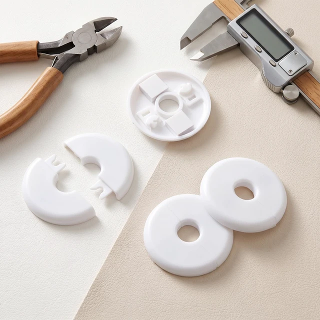 Alt view image 5 of 7 - 6Pcs Wall Grommets for Cables Wall Cable Pass Through Kit Cable Hole Covers | Wire Grommet Wall Plate, ABS Wall Hole Cover for Internet TV Cord Organizer