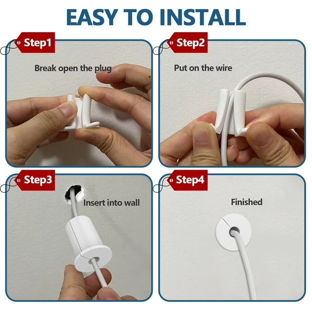 Alt view image 4 of 7 - 2PCS White 3/4inch starlink Wall Cable Pass Through Bushing Grommets Accessories (2PCS White Starlink Grommets)