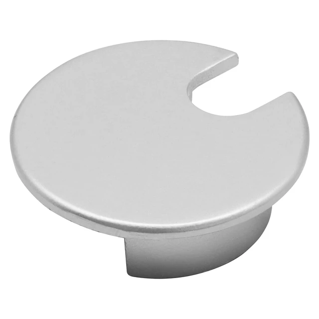 Alt view image 5 of 5 - 1-Pack 35mm (1-3/8") Desk Grommet, Chrome | Cable Grommet Organizer, Detachable Cover, Alloy Metal