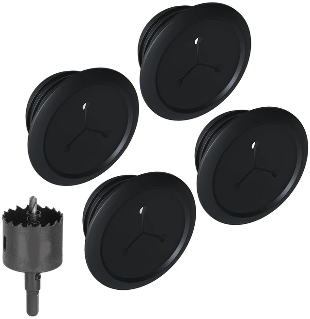 Main image of Wall Cable Hiders for Cable Management - 2.25" Mini Cord Hider Conceals 3 Low Voltage Cables Behind Wall - Perfect for Speakers, Mounted TVs, Desks & More - Black 4-Pack