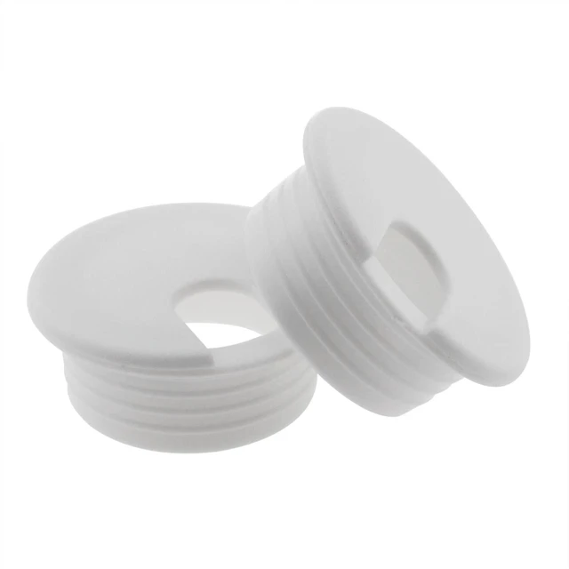 Main image of 2PCS 1-1/2inch / 38mm Desk Grommet Wire Cord Cable Grommets Hole Cover for Office PC Desk Cable Cord Organizer Plastic Cover, White