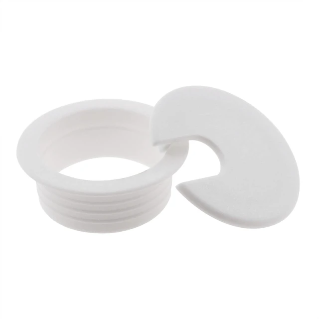 Alt view image 3 of 5 - 2PCS 1-1/2inch / 38mm Desk Grommet Wire Cord Cable Grommets Hole Cover for Office PC Desk Cable Cord Organizer Plastic Cover, White