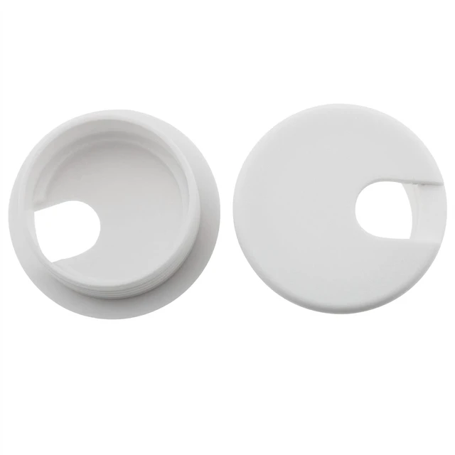 Alt view image 5 of 5 - 2PCS 1-1/2inch / 38mm Desk Grommet Wire Cord Cable Grommets Hole Cover for Office PC Desk Cable Cord Organizer Plastic Cover, White