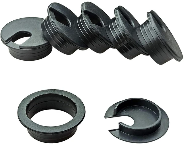 Main image of 6pcs Desk Grommet 1-3/8 inch Plastic Wire Cord Cable Grommets Hole Cover | for Office PC Desk Cable Cord Organizer ( Black)